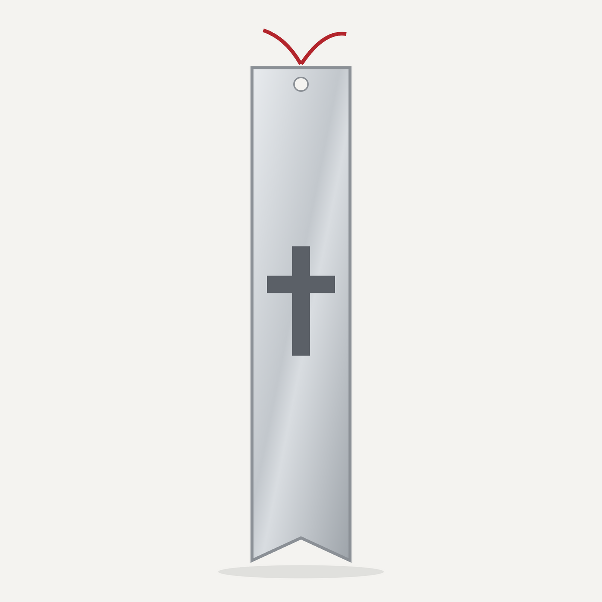 Stainless Steel Bookmark - Cross