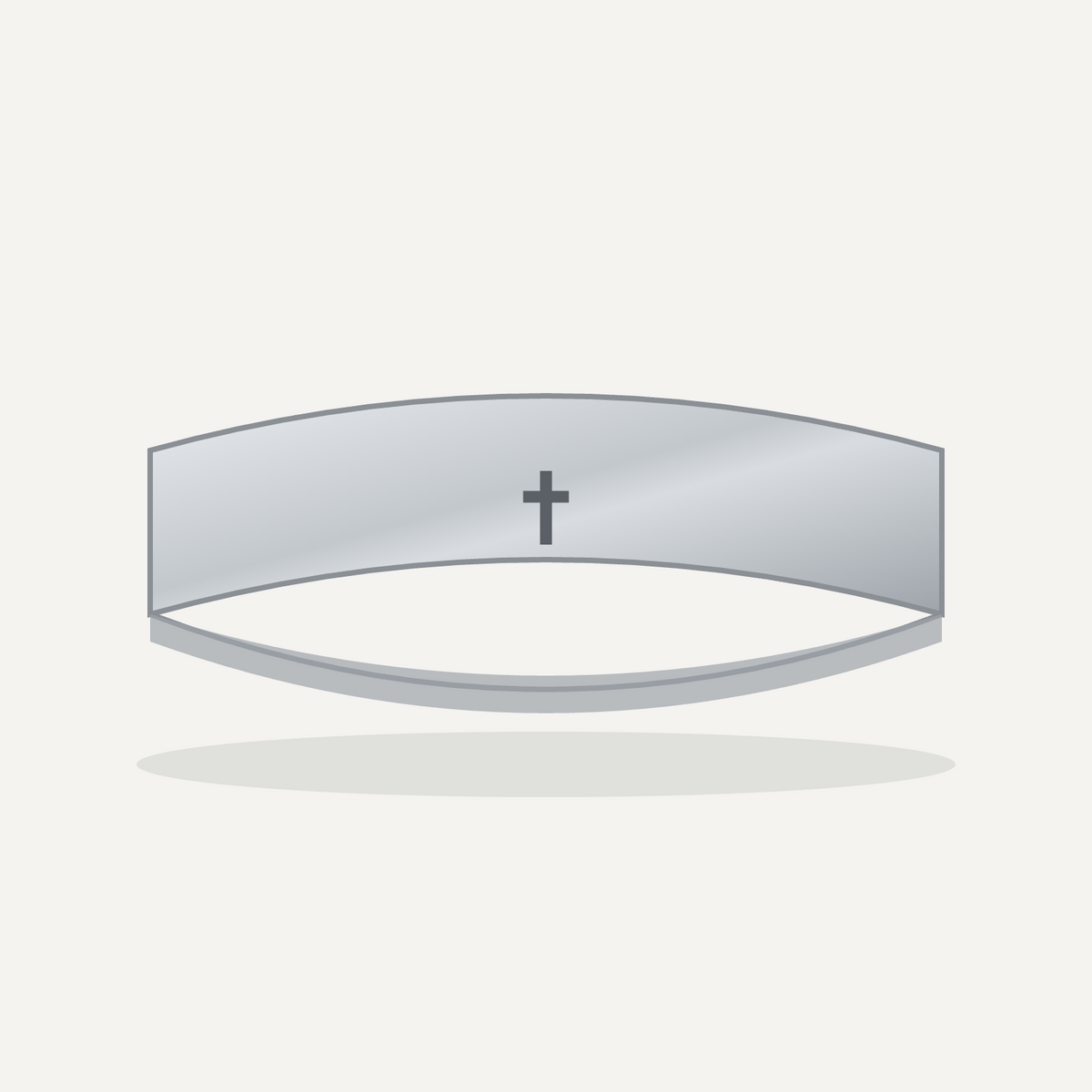 Engraved Cuff Bracelet - Cross
