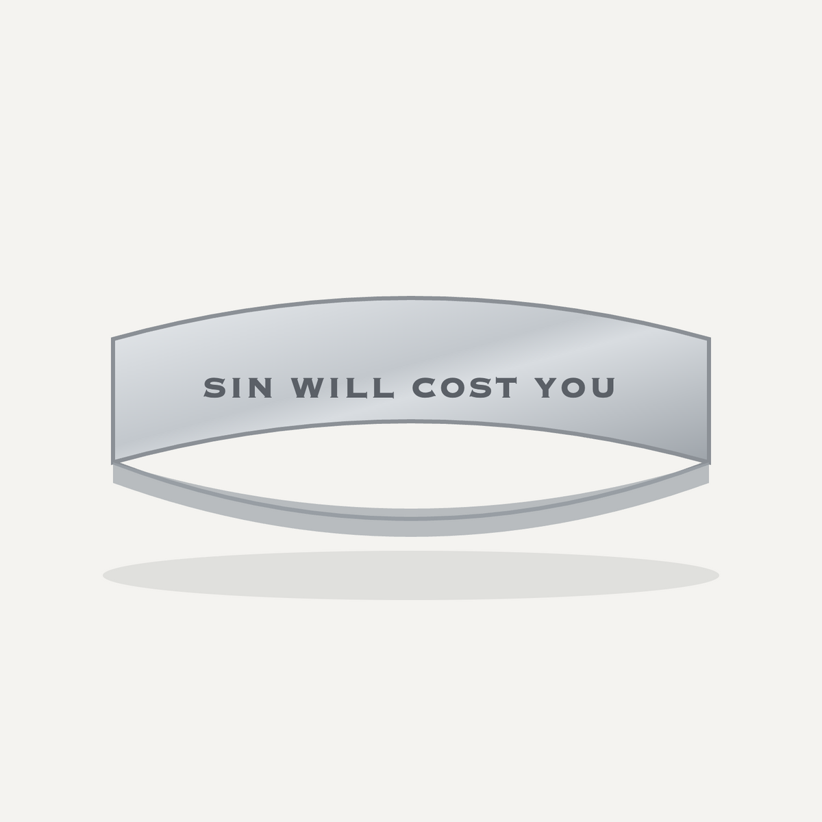 Engraved Cuff Bracelet - Sin Will Cost You