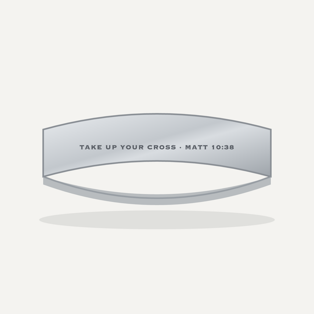 Engraved Cuff Bracelet - Take Up Your Cross