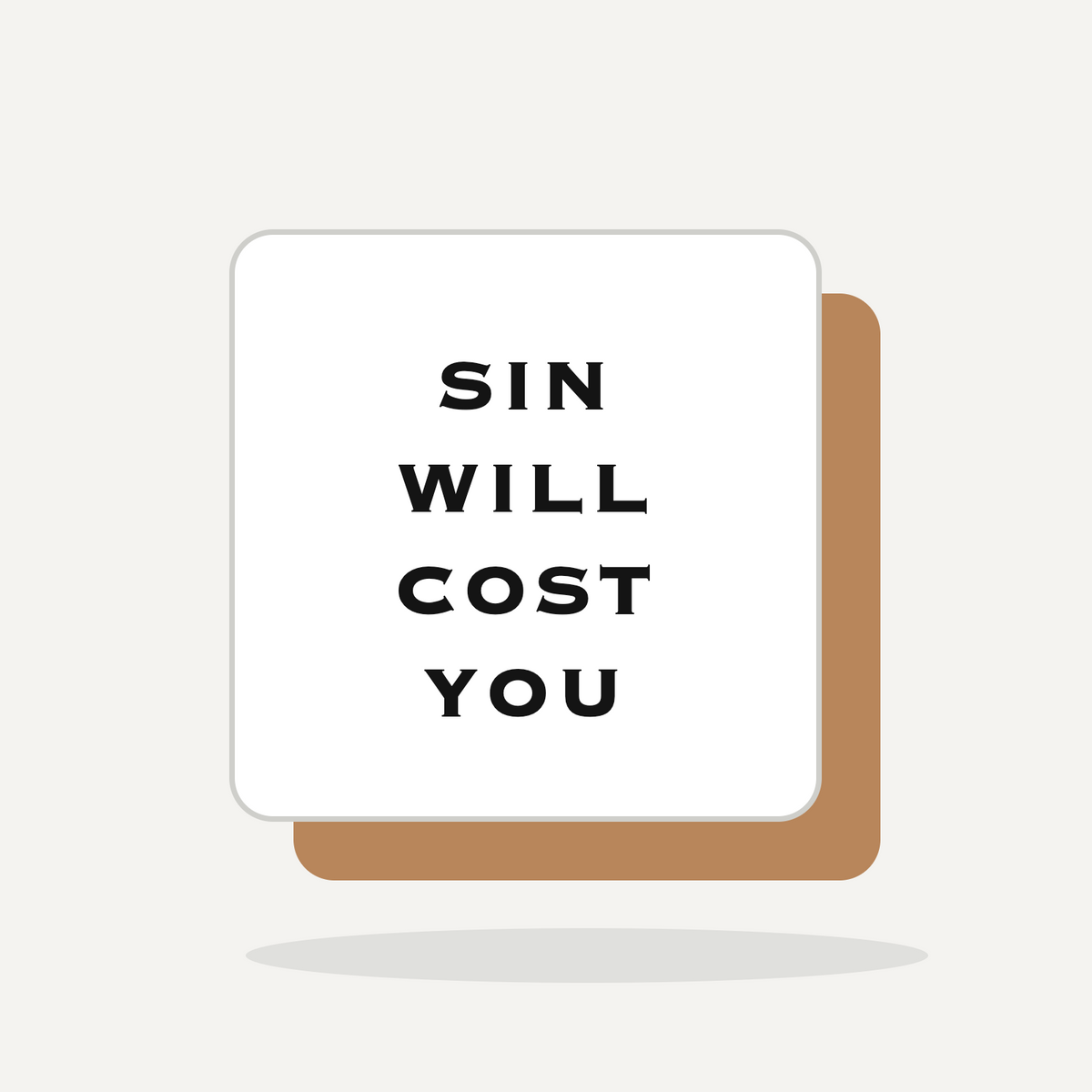 Coaster Set - Sin Will Cost You