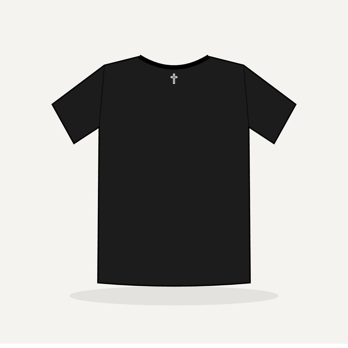 Collar Cross Tee - Black