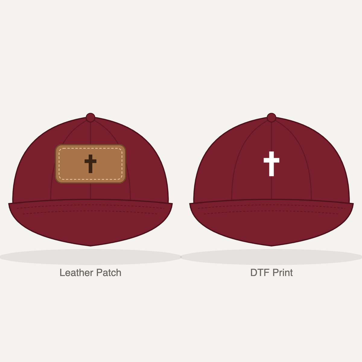 Cross Dad Hat - Cranberry