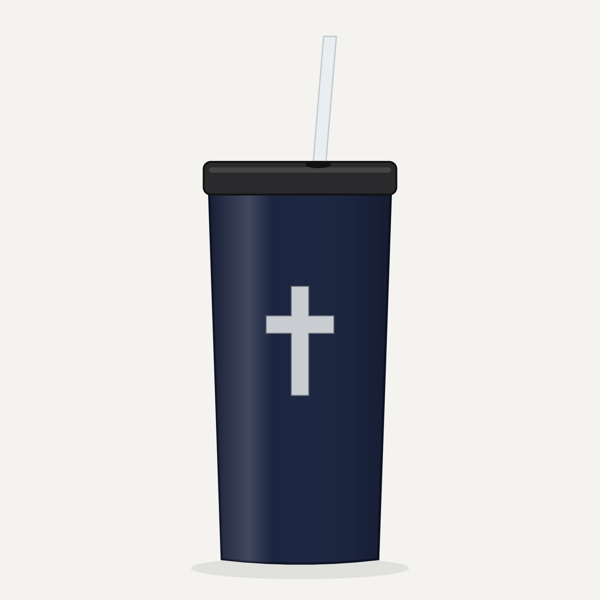 Cross 20 oz Tumbler - Navy Blue