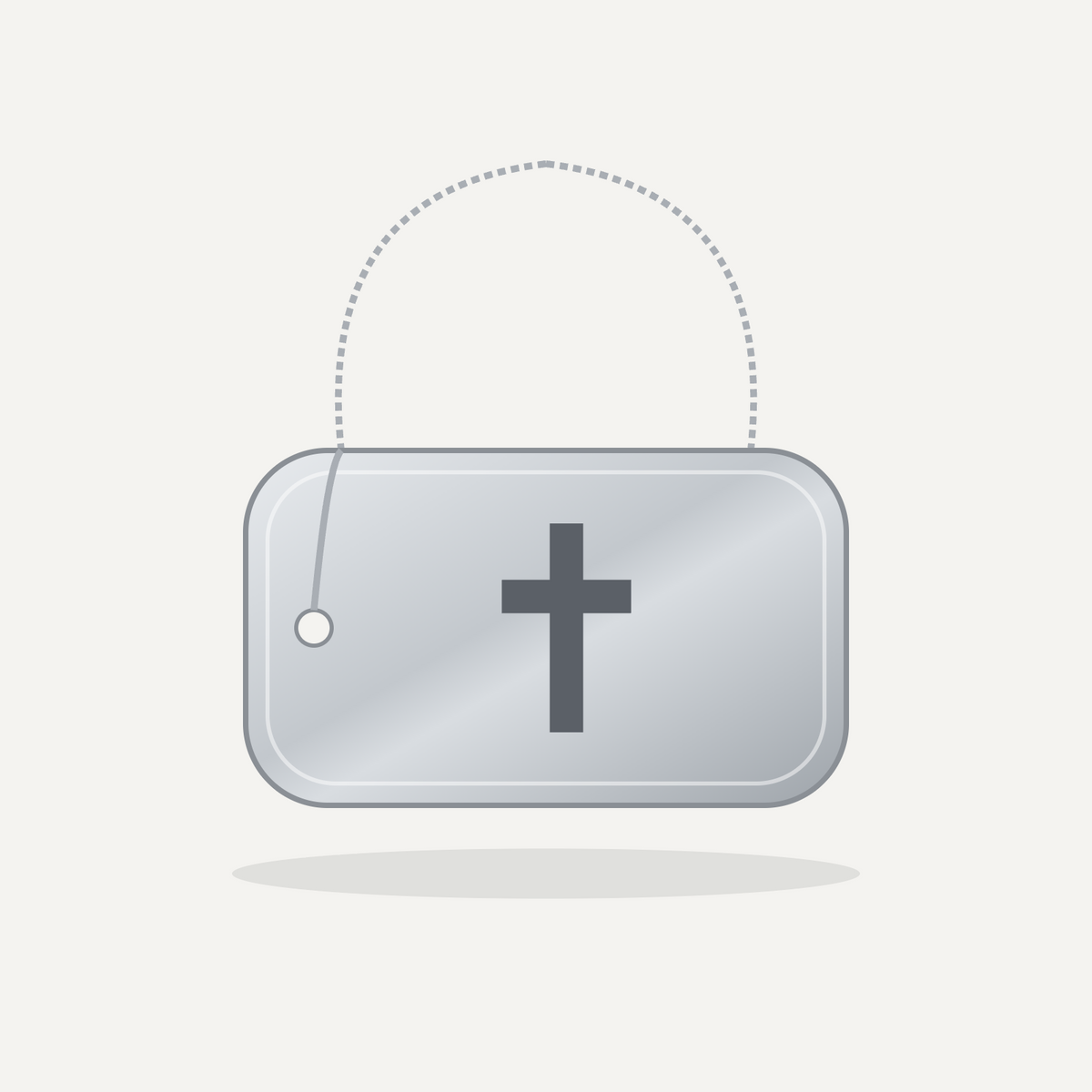 Dog Tag Necklace - Cross