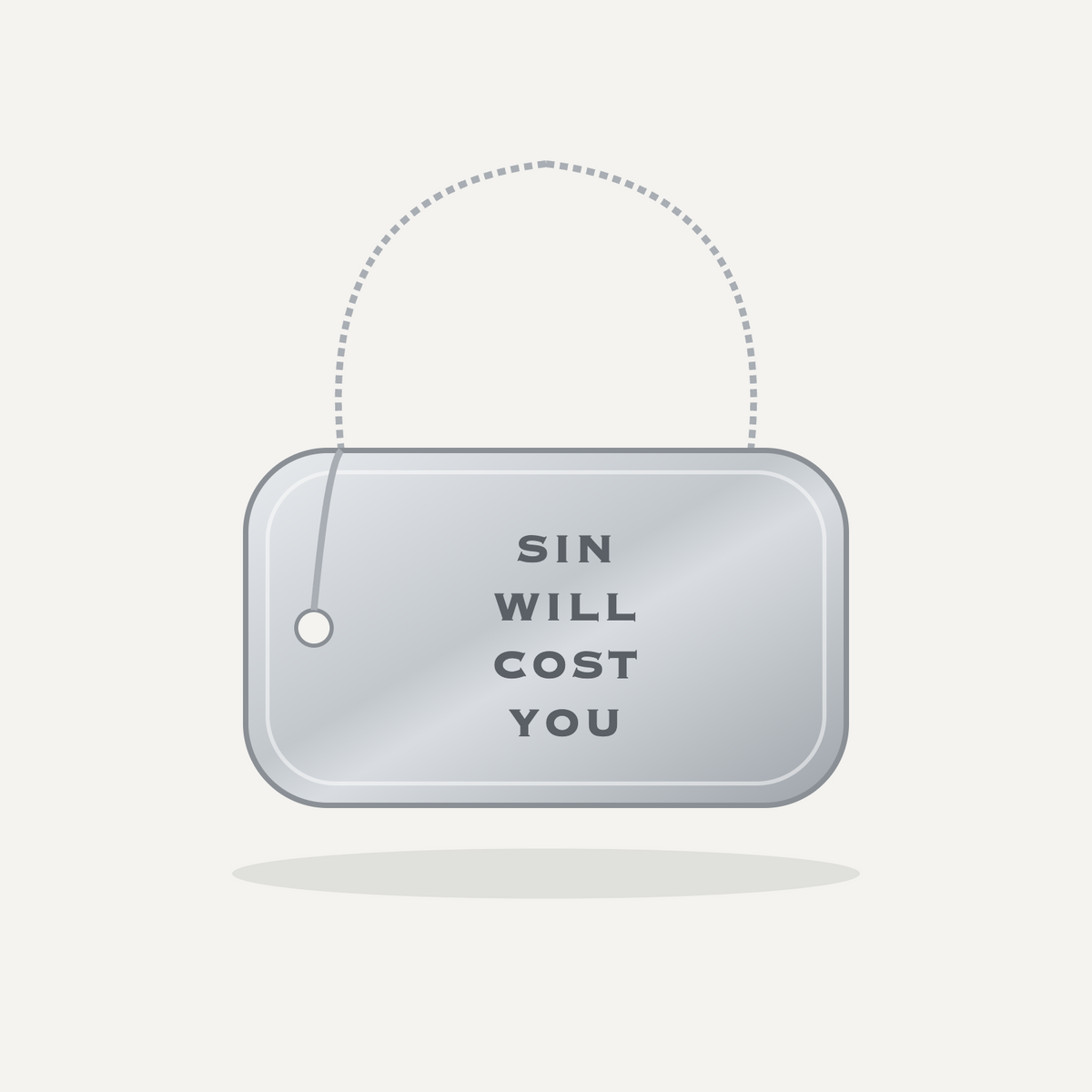 Dog Tag Necklace - Sin Will Cost You