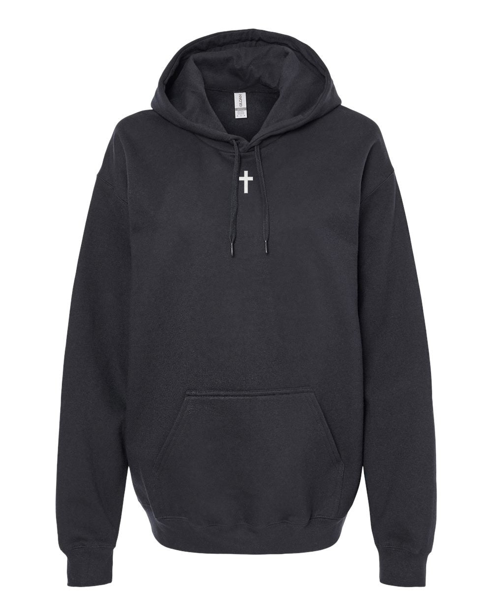 Collar Cross Hoodie - Black