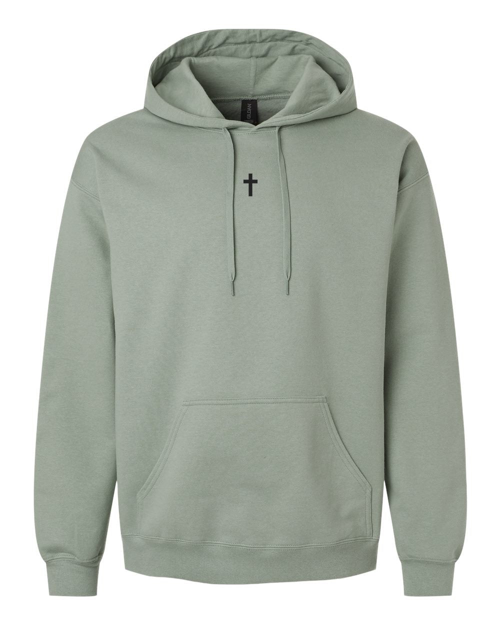 Collar Cross Hoodie - Sage