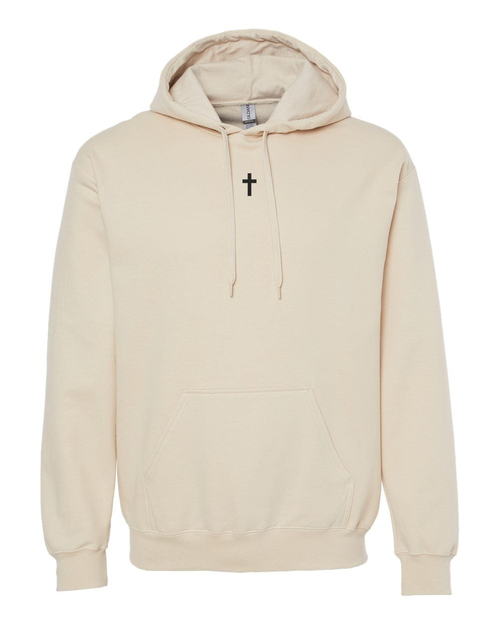 Collar Cross Hoodie - Sand