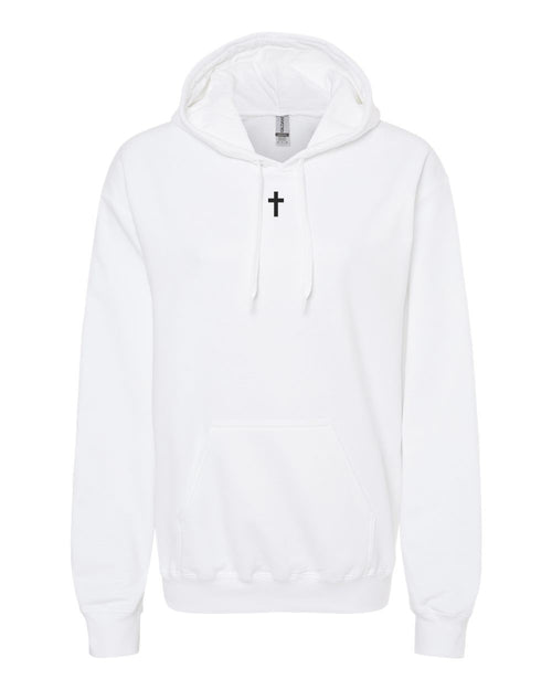 Collar Cross Hoodie - White