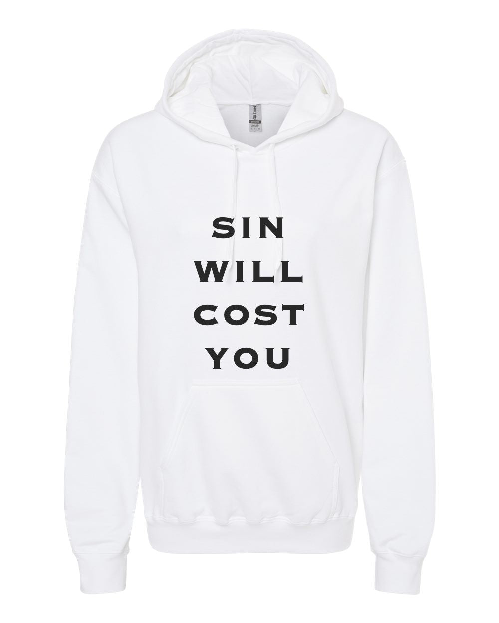 Sin Will Cost You Hoodie - White