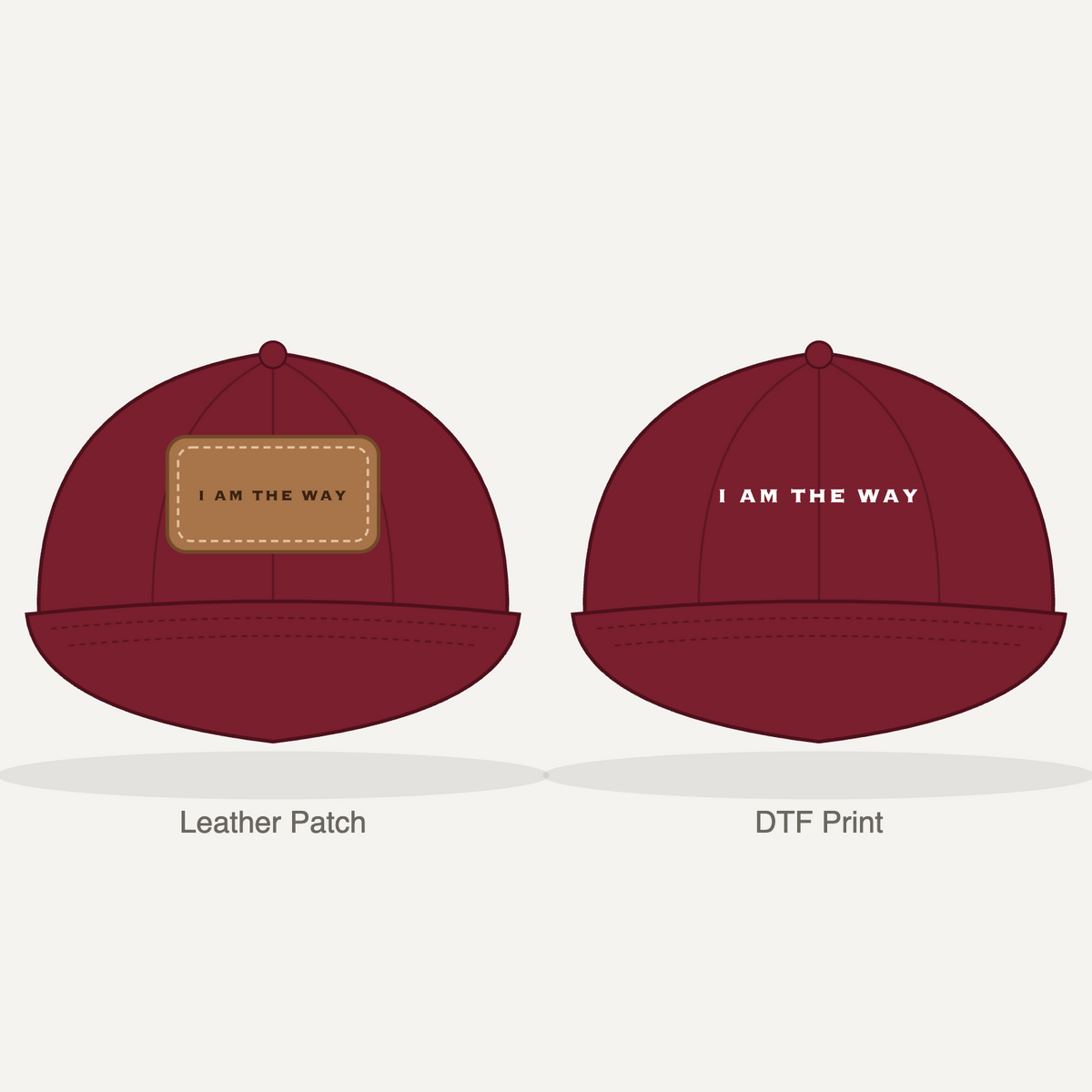 I AM THE WAY Dad Hat - Cranberry