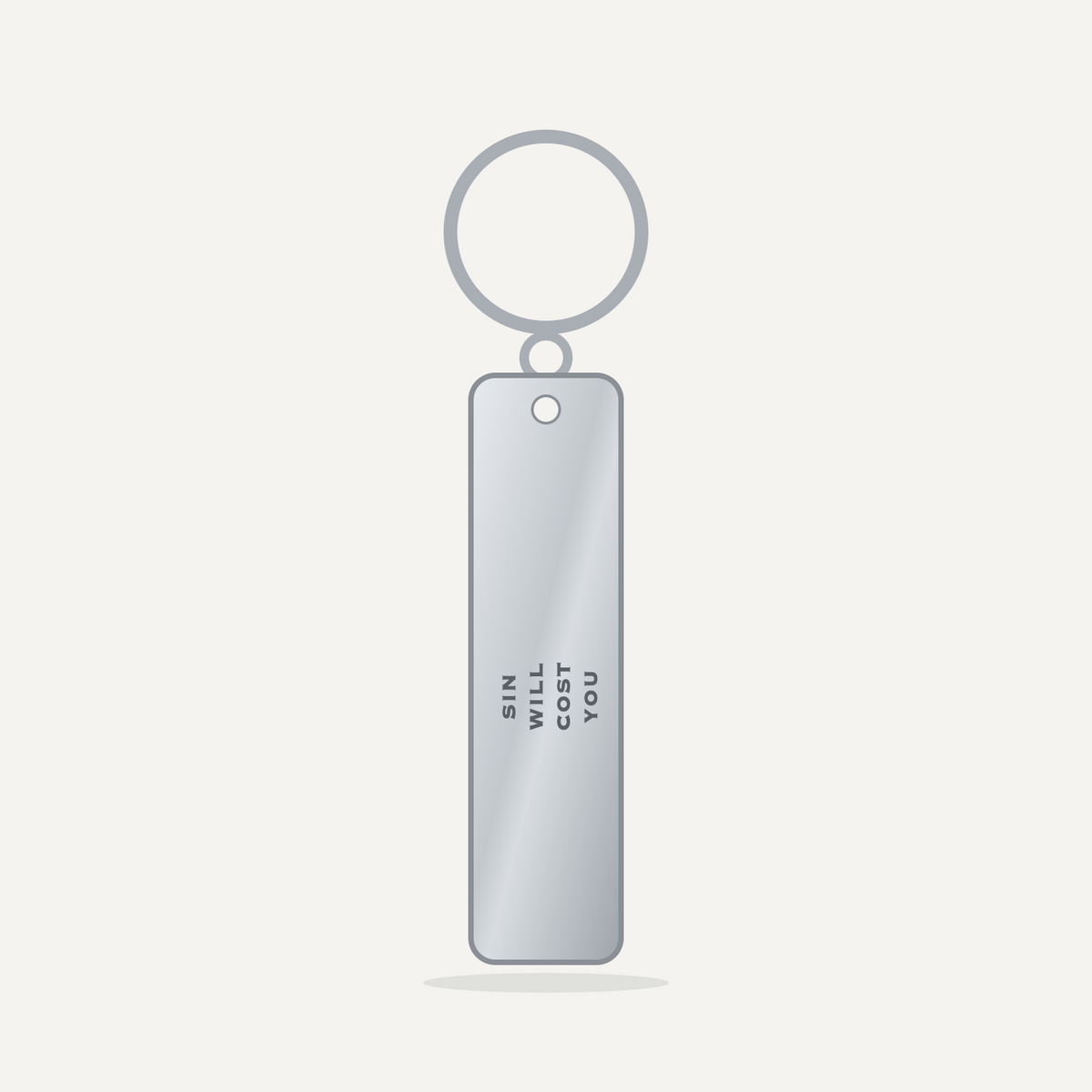 Engraved Keychain - Sin Will Cost You