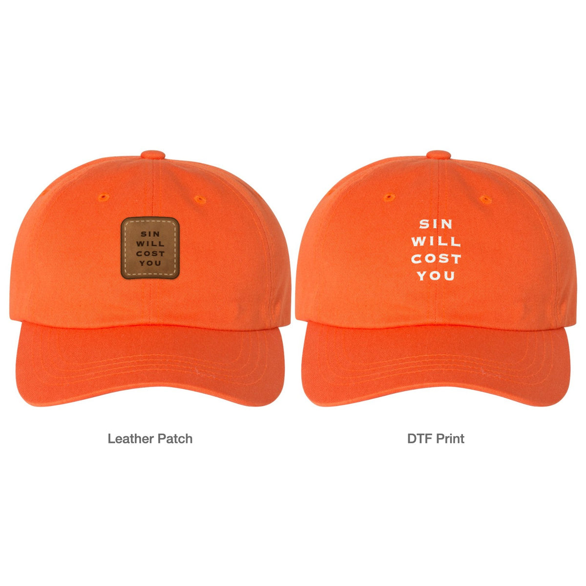 Sin Will Cost You Dad Hat - Orange