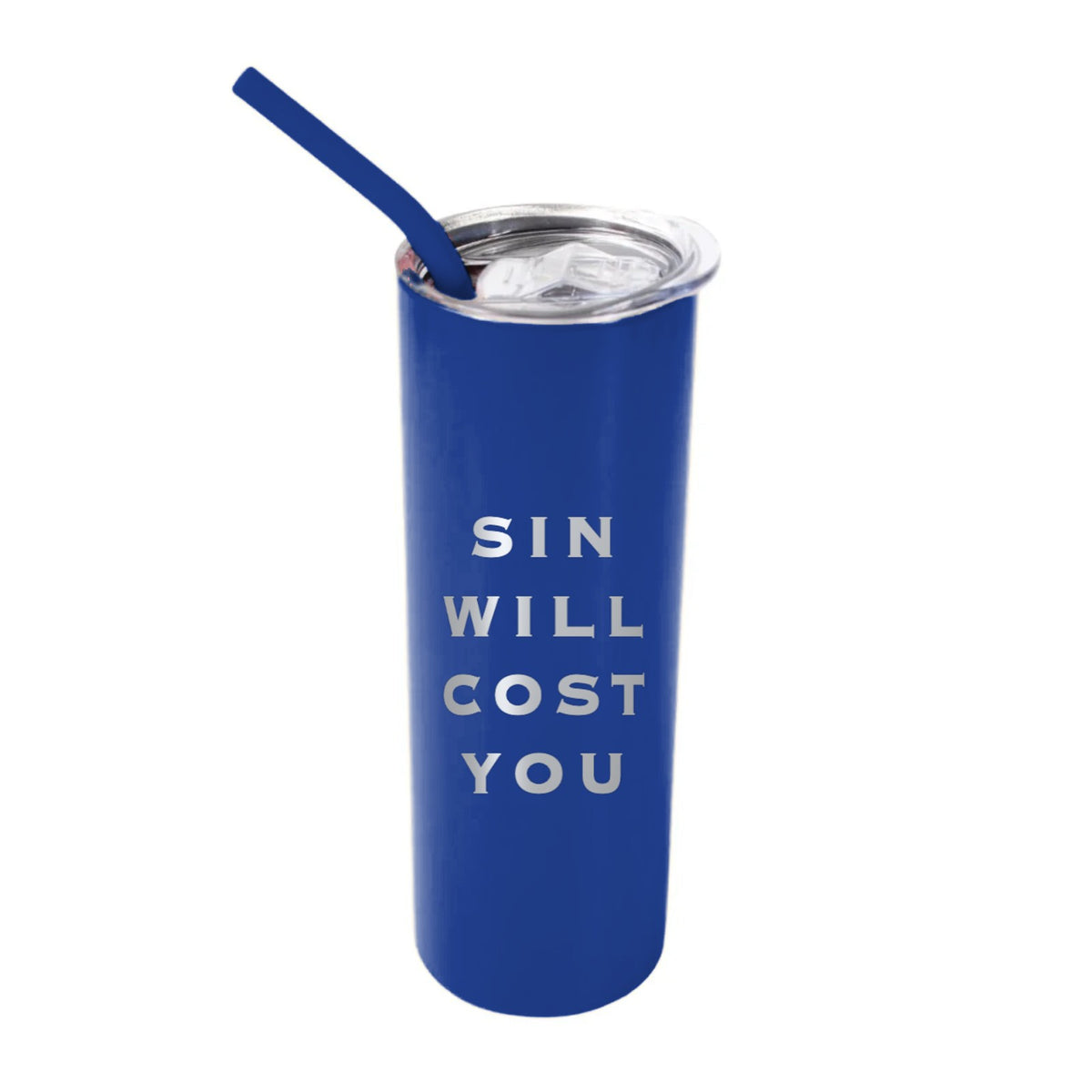 Sin Will Cost You 20 oz Tumbler - Dark Blue