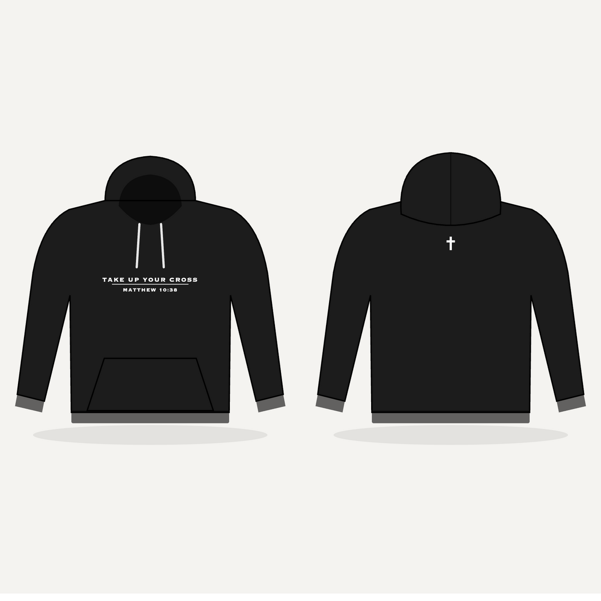 Take Up Your Cross Hoodie - Black