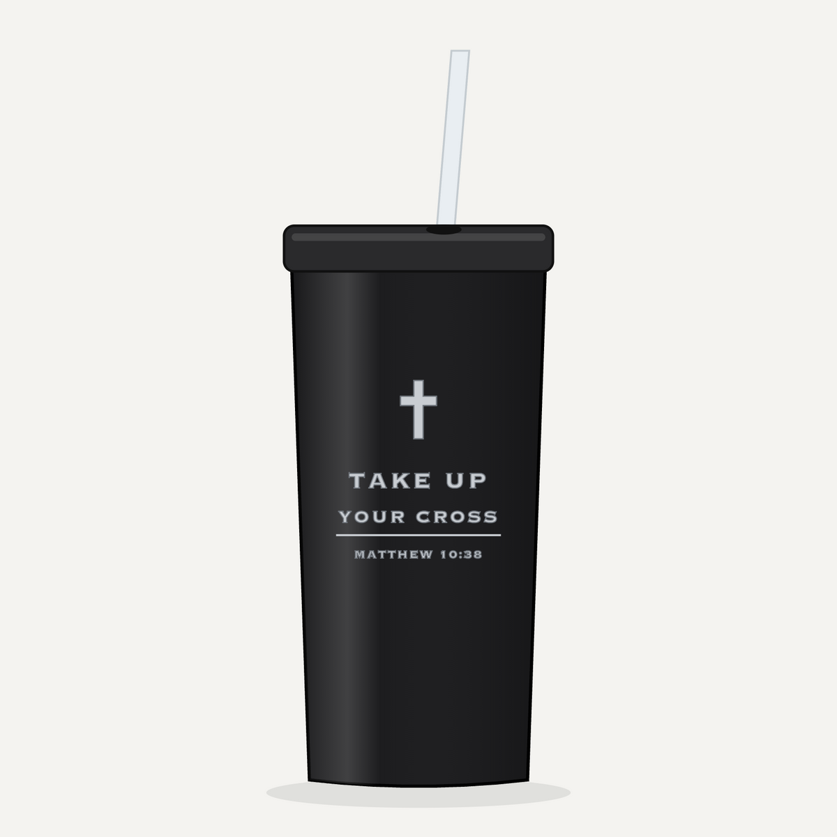 Take Up Your Cross 20 oz Tumbler - Black