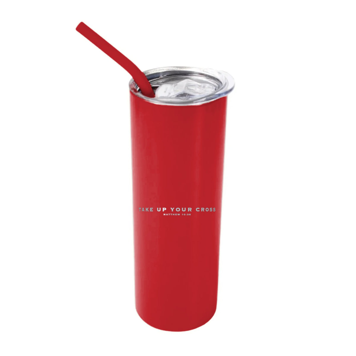Take Up Your Cross 20 oz Tumbler - Red