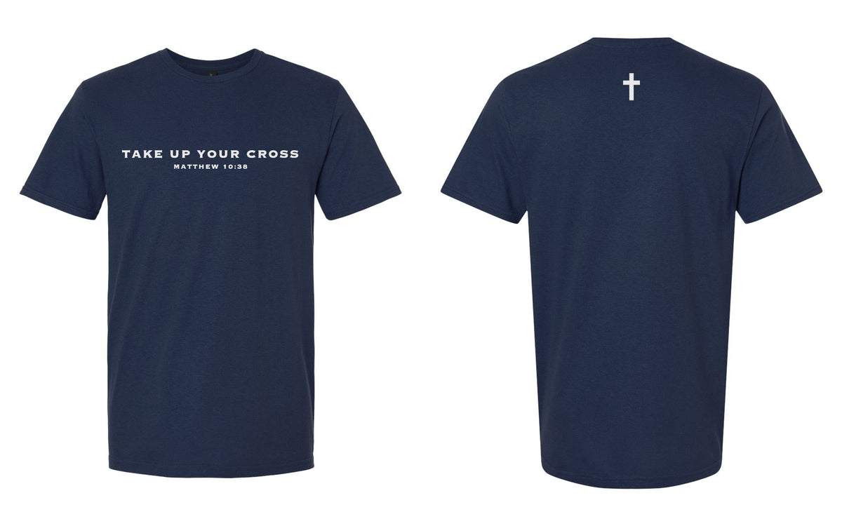 Take Up Your Cross Tee - Navy