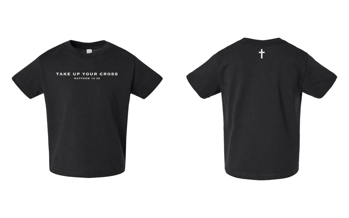 Take Up Your Cross Toddler Tee - Black